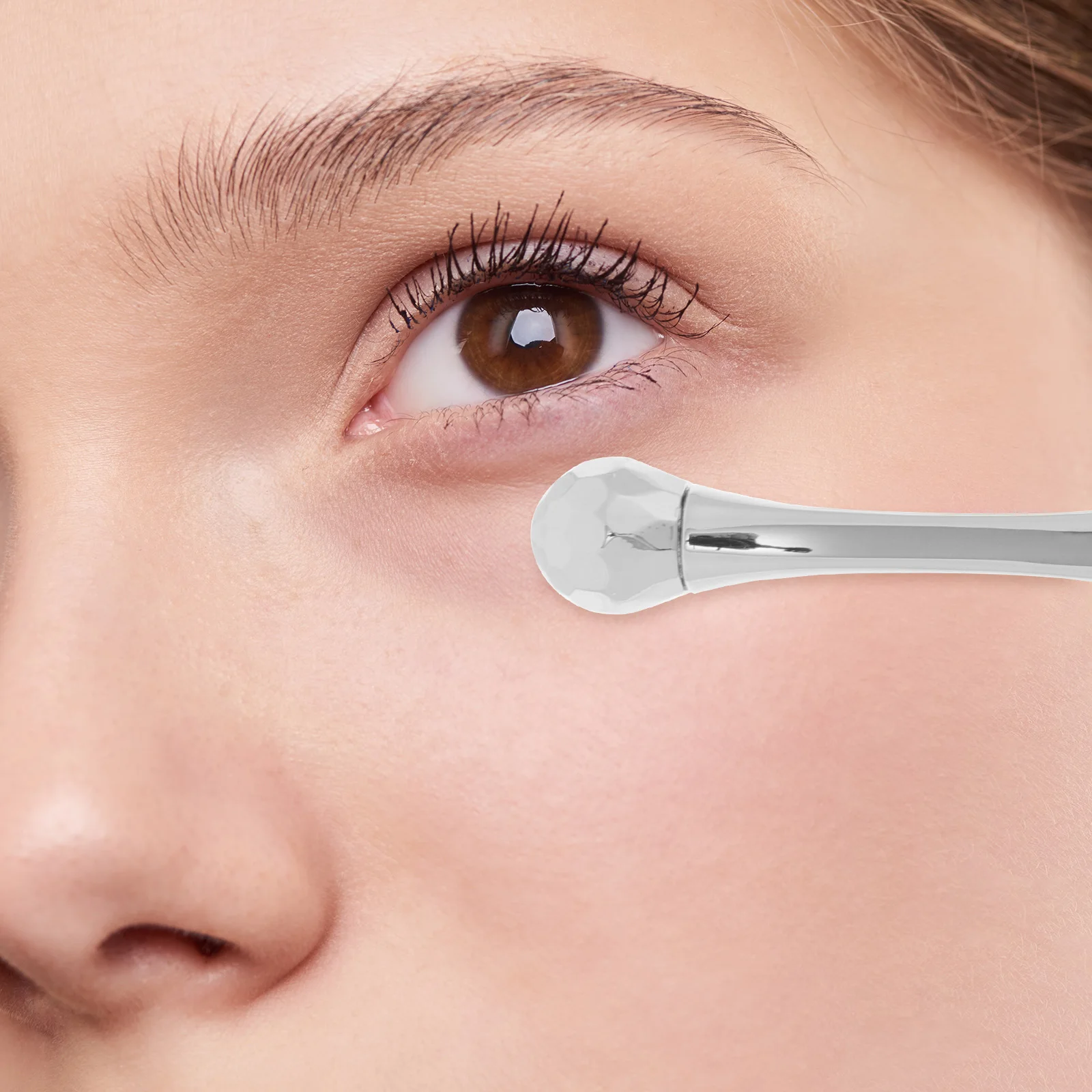 

Eye Cream Stick Roller Ball Applicator Wand Face Skincare Tool Metal Spoon For Eye Massage Puffiness Reducer Multifunctional Use