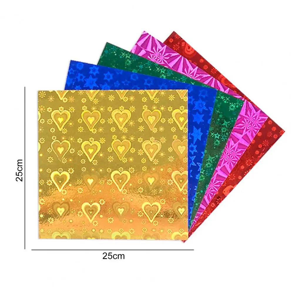 50Pcs Colorful Square Origami Paper Mixing Set Handmade Paper Cranes Shining Origami Paper DIY Craft Folded Paper Scrapbooking