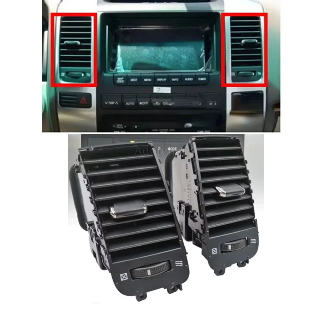 Compatible for TOYOTA PRADO Land Cruiser 2PCS Left and Right Car Air Conditioning Panel Air Outlet Frame AC Vents Plate