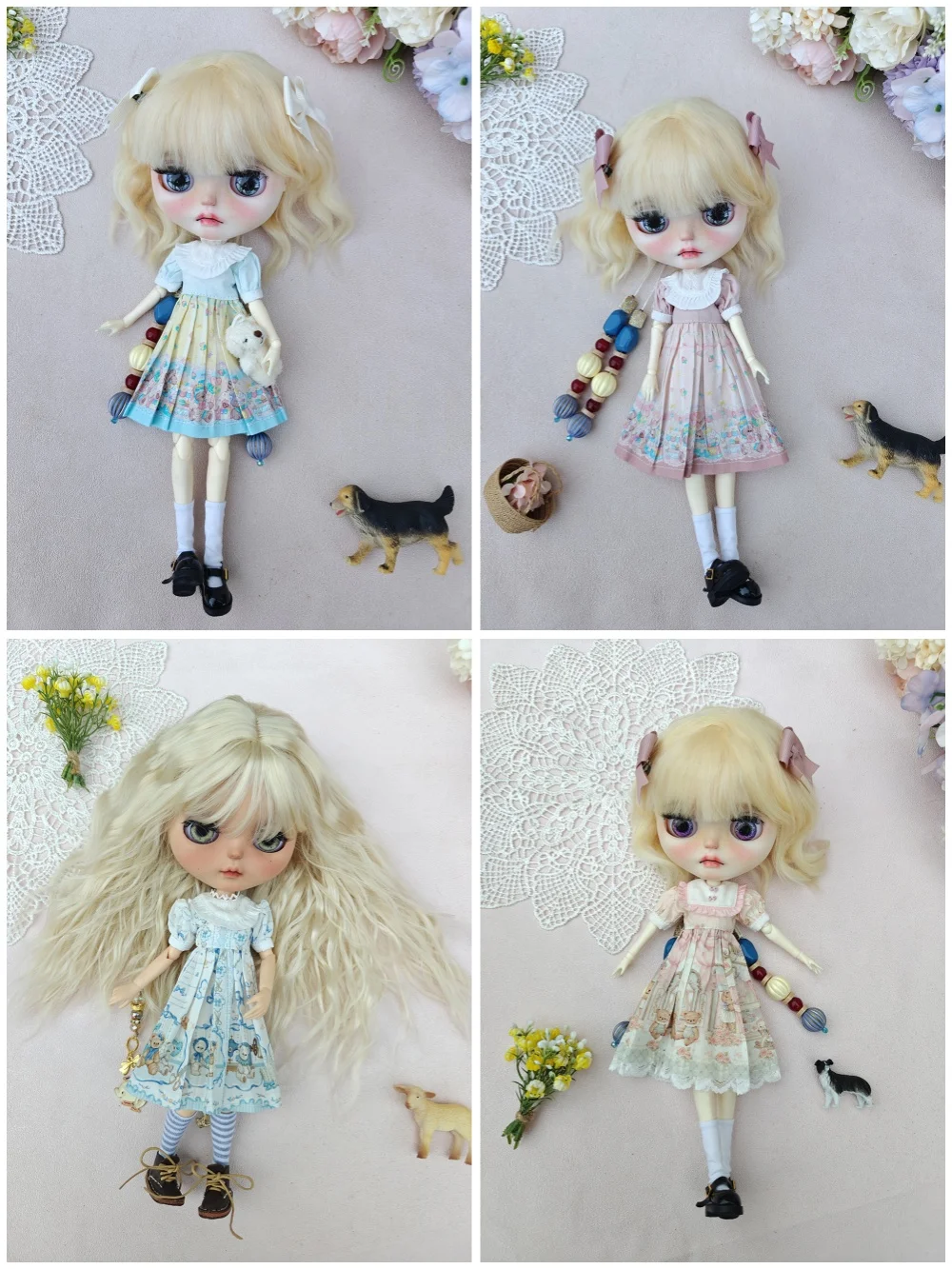 

НОВАЯ одежда для кукол blythe, милое платье для куклы Blythe, платье ручной работы для куклы Blythe, аксессуары OB22 OB24 AZONE, платье Blythe