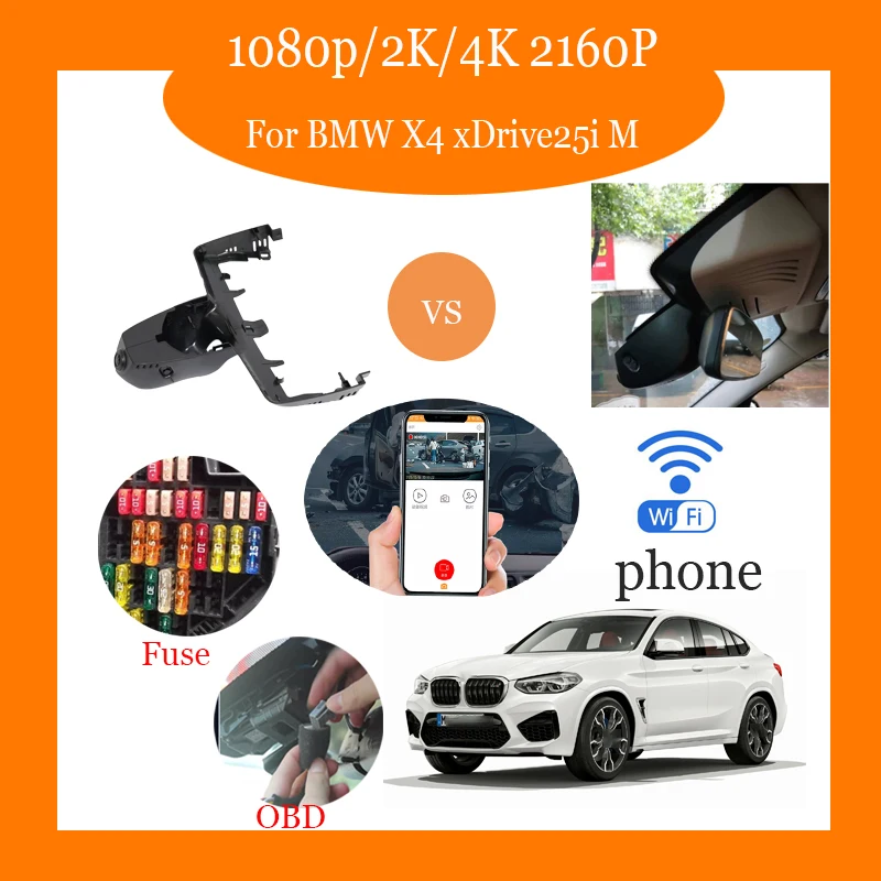 

Car Road Record WiFi DVR Driving Video Recorder Dash Camera For BMW X4 xDrive25i MxDrive25i M 2019 Night Vision CCD