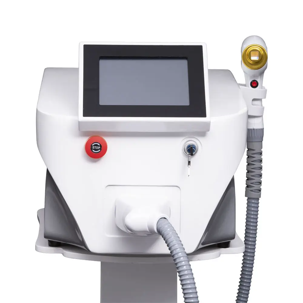 Portable Three-Wave Semiconductor Laser Hair Removal Device 755nm/808nm/1064nm Ice Cooling Painless Treatment for Home Use