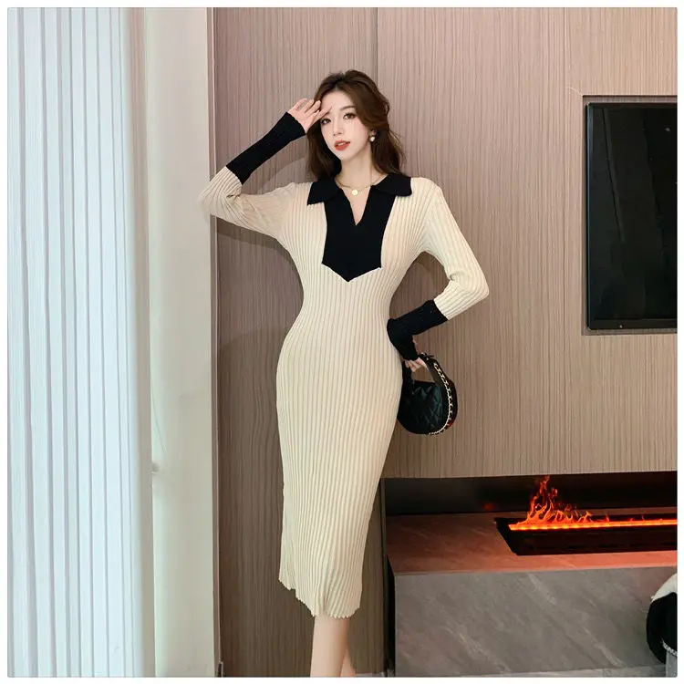 Clothing Hrajuku for Women's Turn Down Collar Vintage Girl Casual Y2k Cute Patchwork Streetwear Elegant Party Fashion Dresses