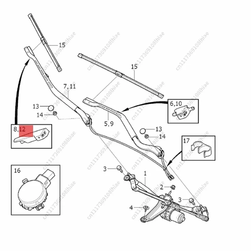 Nozzle Jet Hose For XC90 MK2 2016-2020 Windshield Nozzle Heated Parts32219081 Left Front Windshield Windscreen Washer