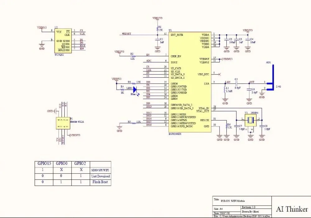 ESP-01S ESP8266 Modele Transceiver Nirkabel WIFI Seri (Versi Terbaru ESP-01) IOT