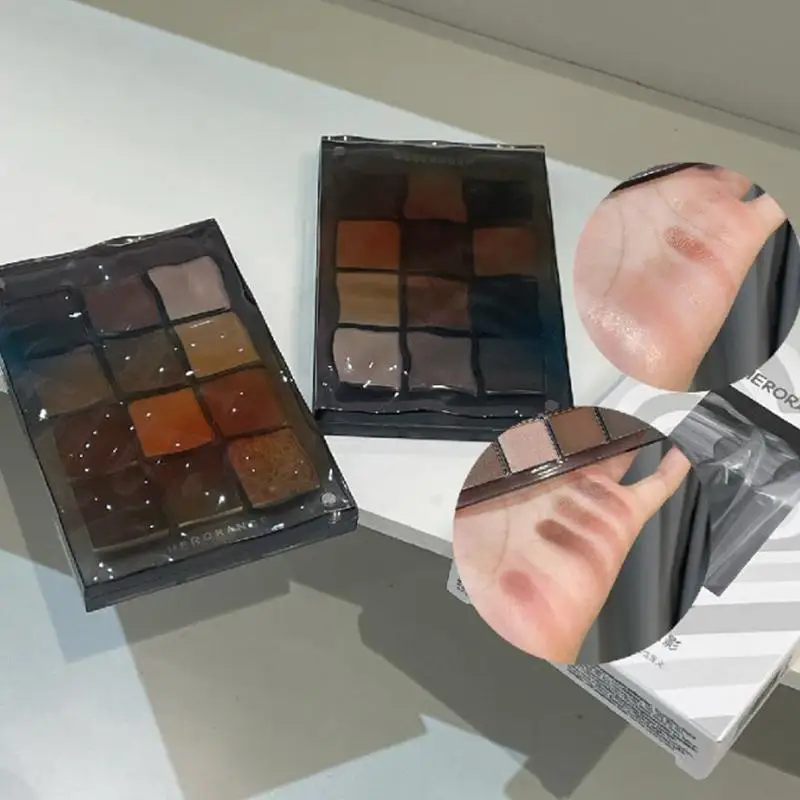 

【WHB】HERORANGE 12-color Eyeshadow Palette With Multiple Colors To Suit All Makeup Looks Dark Eyeshadow Palette