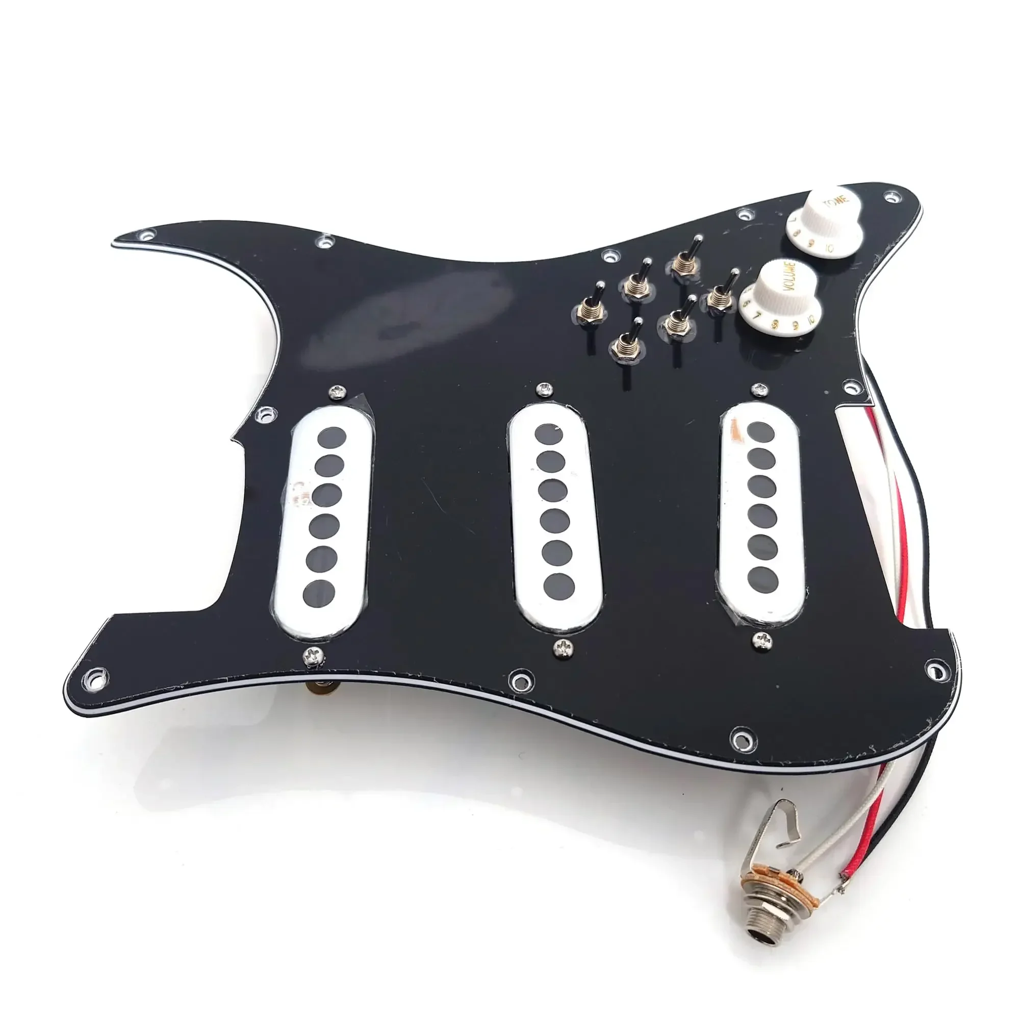 SSS Loaded Pickguard Guitar Pickup Assembly 3 Phase Toggle Switches Prewired Harness For 6 String Electric Guitar Upgrade