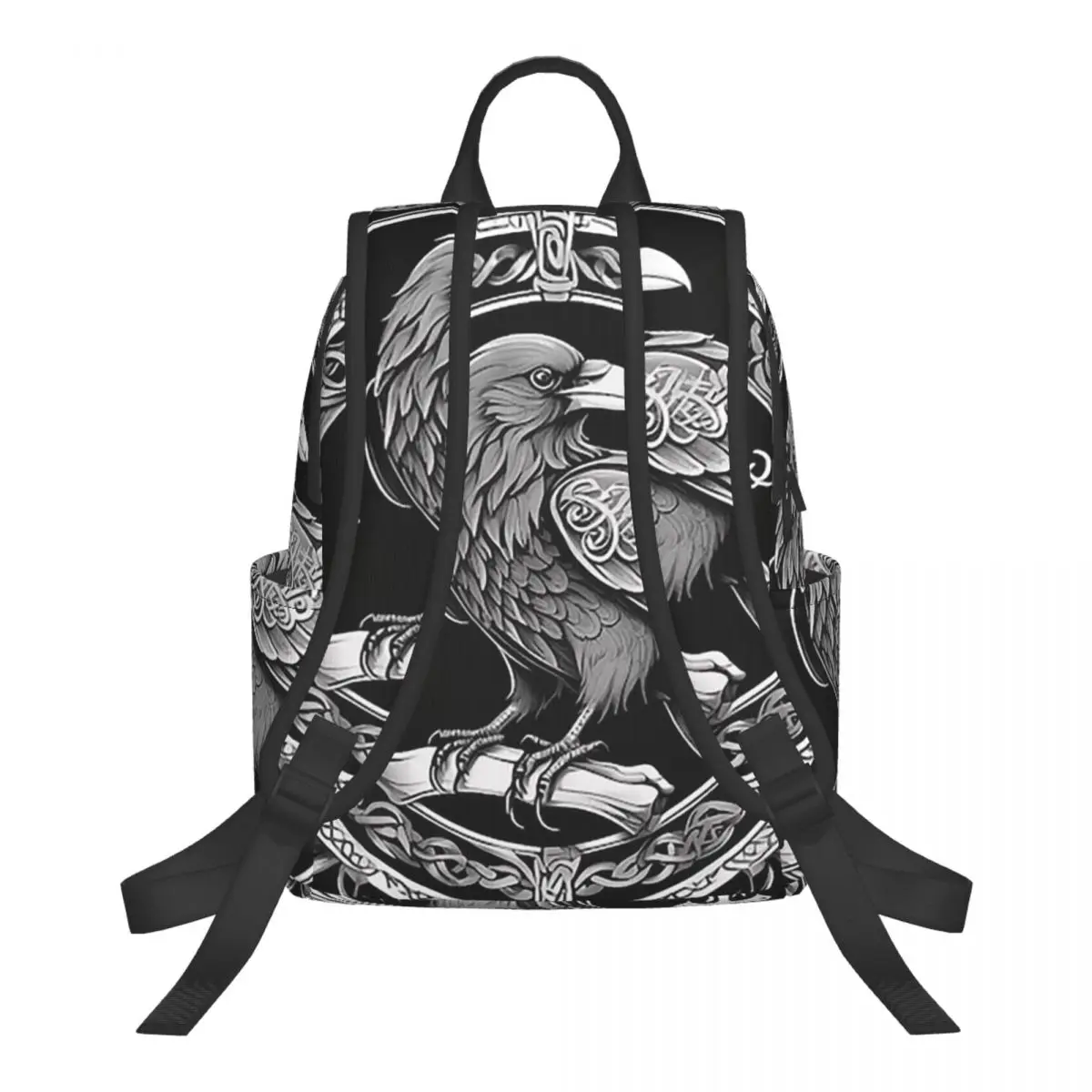 Yggdrasil Raven Student Backpack School Bag Hiking Travel Daypack for Boys Girls Bookbag Shoulder Bags