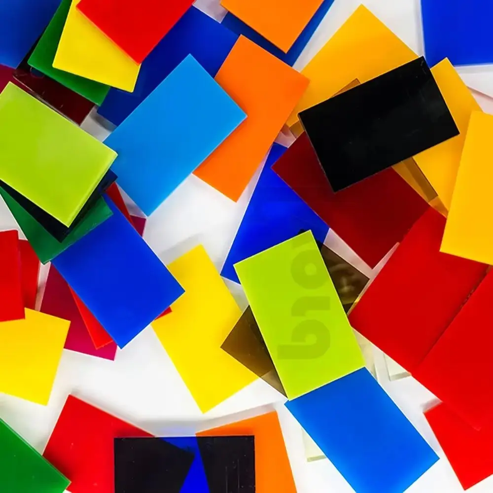 1Pcs Thick 3mm Colored Cast Acrylic Sheet Handmade Material Organic Acrylic Processing Orange Yellow Blue Red Cutting