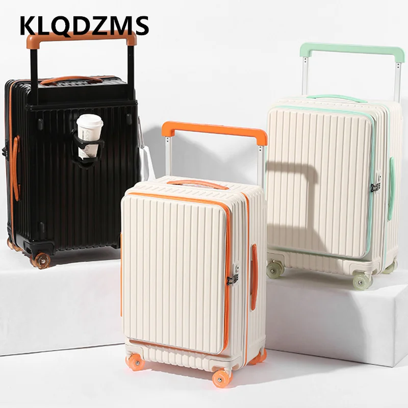 KLQDZMS PC Suitcase Zipper Boarding Box Multifunctional Trolley Case 20