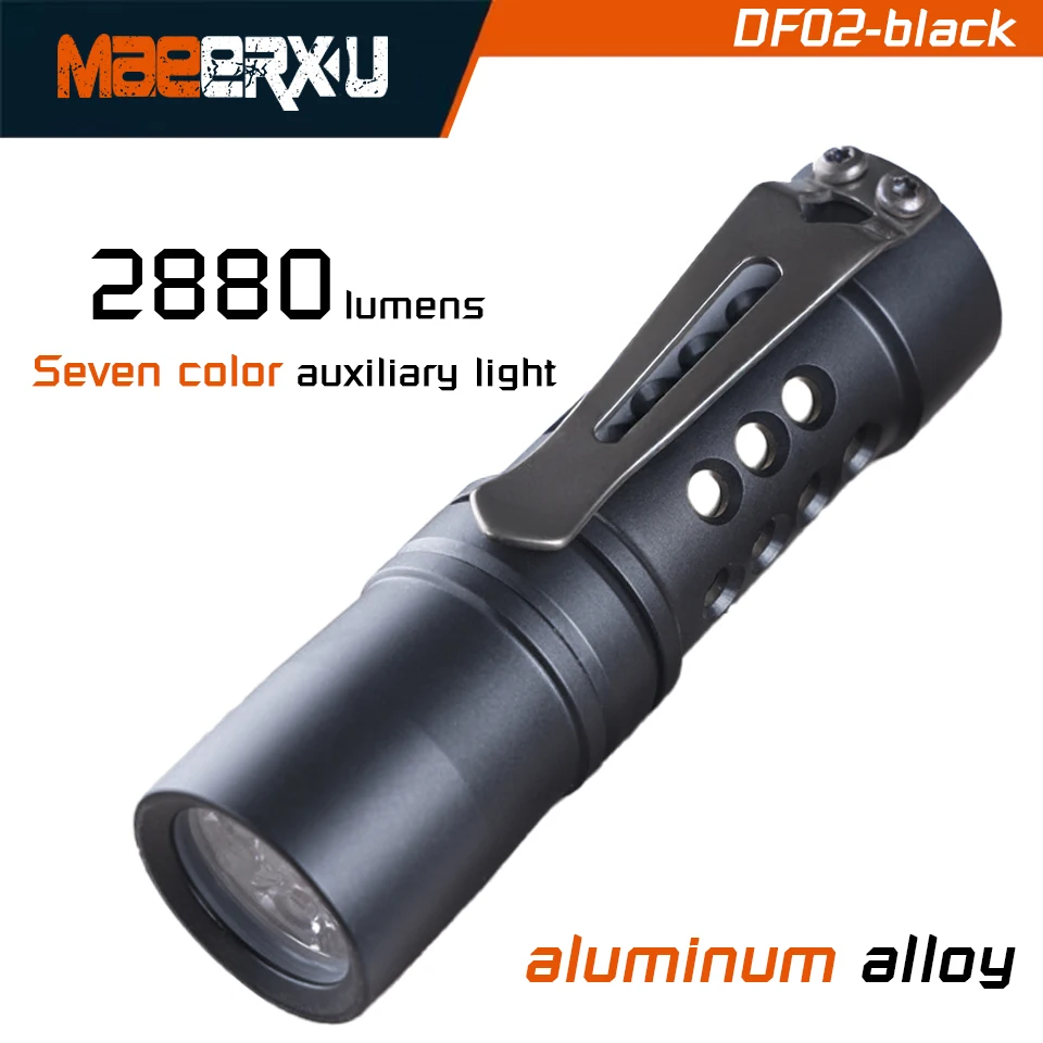 Maeerxu DF02 Aluminum Handheld 3000 Lumens Highlight EDC  Flashlights Powerful Rechargeable Led Flashlight