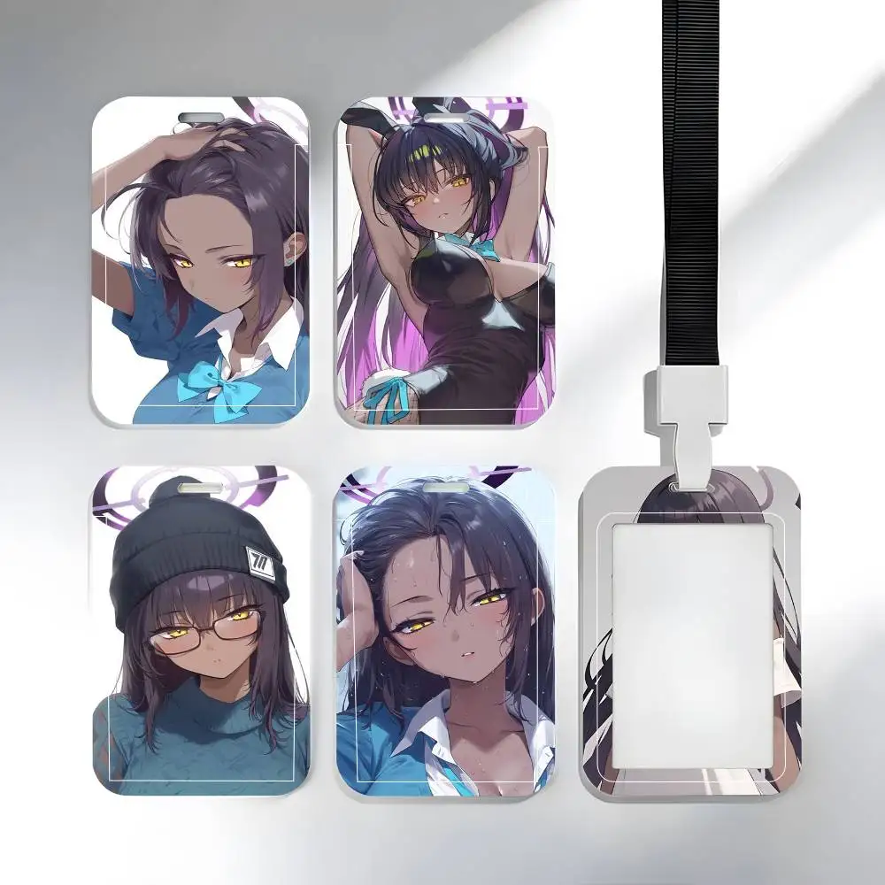 

1 шт. Аниме-чехол для ID-карты Blue Archive Kakudate Karin, защитный чехол для школьной карты, пропуска, проездного, карты питания, с легким выталкиванием