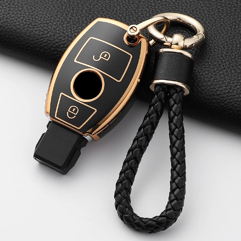 حافظة مفاتيح السيارة الأنيقة من البولي يوريثان غطاء شل فوب لمرسيدس بنز A B C E Class GLS GLA GLK GLC CLS CLA AMG W204 W205 W212 W463 W176