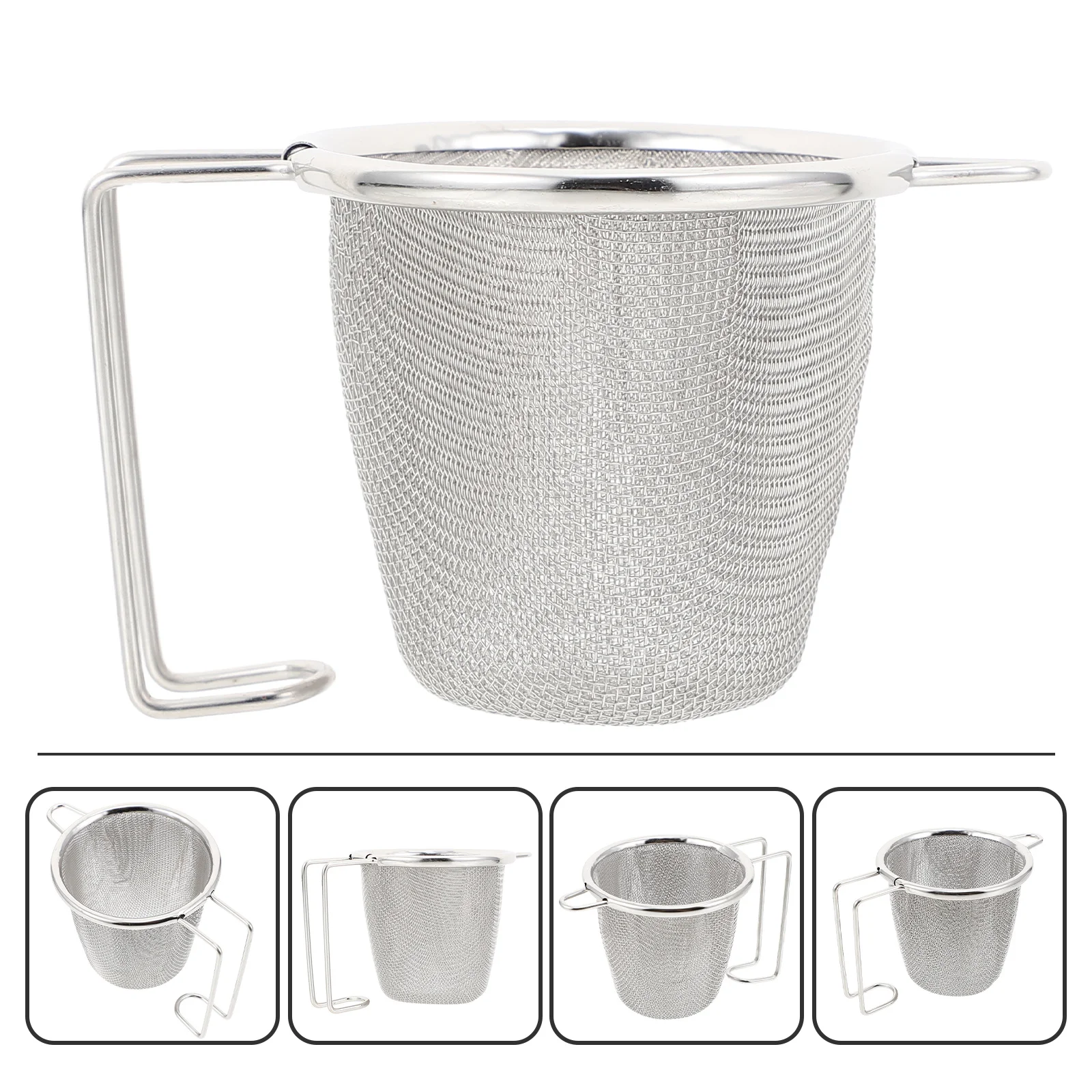 

1Pcs Stainless Steel Tea Infuser Fine Mesh Strainer Home Tea Accessory Easy Clean Portable Mesh Strainer