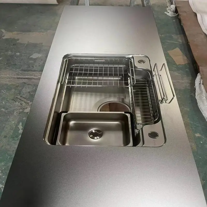 

304 stainless steel snow crystal steel plate countertop solid 5-30M sandblasting pattern scratch-proof