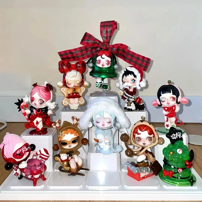 Skullpanda Crea una serie di auguri Scatola cieca Ragazza Giocattoli di moda Figura anime Scatola misteriosa Ornamenti Collezione Modello Regalo di Natale a sorpresa