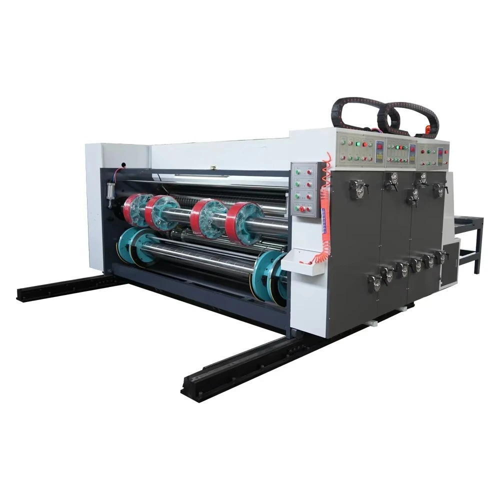 Semi Automatic Flexo 2 / 3 / 4 Color Printer Slotter and Die Cutter Printing Machine for Make Cardboard Boxes