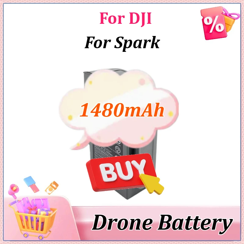 

New 11.4V 1480mAh Upgraded Drone Battery for DJI Spark Drone UAV Battery High Quality Rechargeable Intelligent Fligh Battery