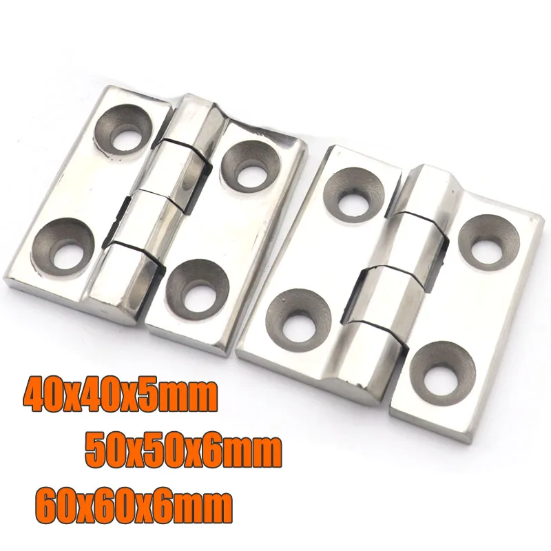 40/50/60mm Butt Hinges Metal Black Door Hinges Cabinet Aluminium Box Backflap Shed Door Hardware 1PCS