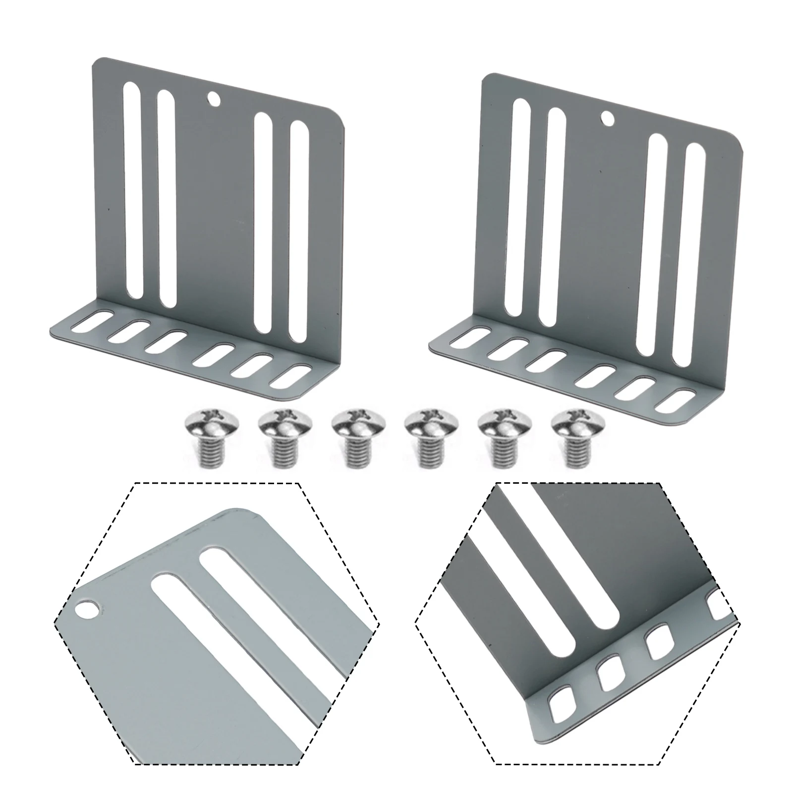 Brand New Practical To Use Car Radio Installation Kit 70x75x24mm Holder Support 2 Din 8 Screws Mounting Accessory