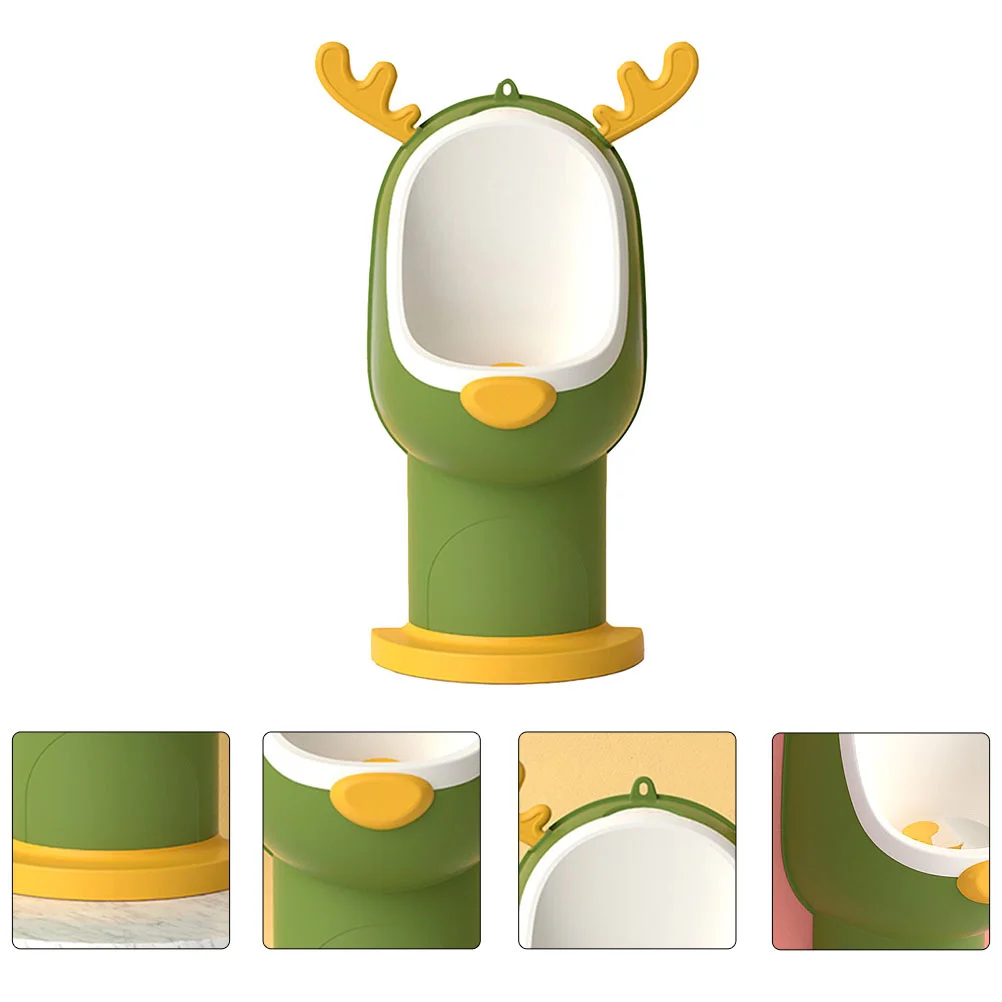 

Healifty Training Potty Toilet Wall Potty Pee Training Boys Cute Cartoon Potty Elk Urinal Potty Boys Standing Pee Trainer Green