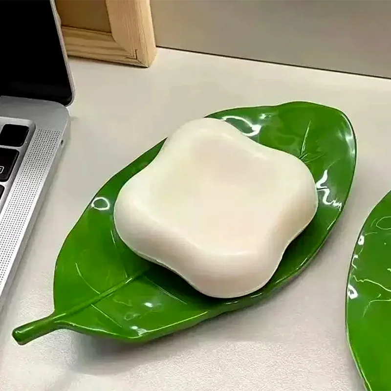 Creative Alien Leaf Soap Box, High End Soap Box, for Scented Efficient Drainage Kitchen Decor and Accessories