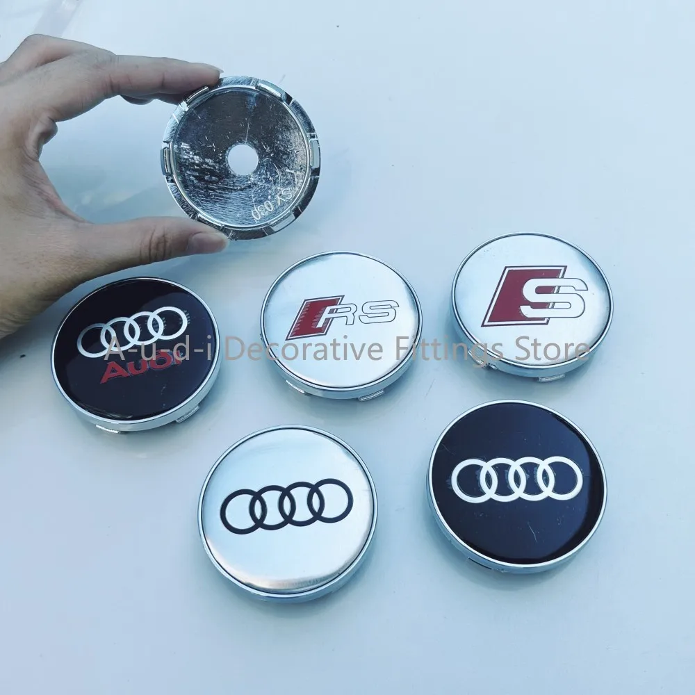 4PCS 60mm modified wheel hub cover tire center logo For Audi A1 A2 A3 A4 A5 A6 A7 A8 8V 8P 8L B5 B6 B7 B8 C5 C6 C7 Q2 Q3 Q5 Q7