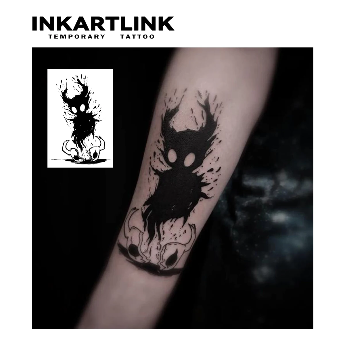 The devil is out of body Temporary Tattoo,Lasts To 15 Days New Technology Magic Waterproof Semi Permanent Sticker.