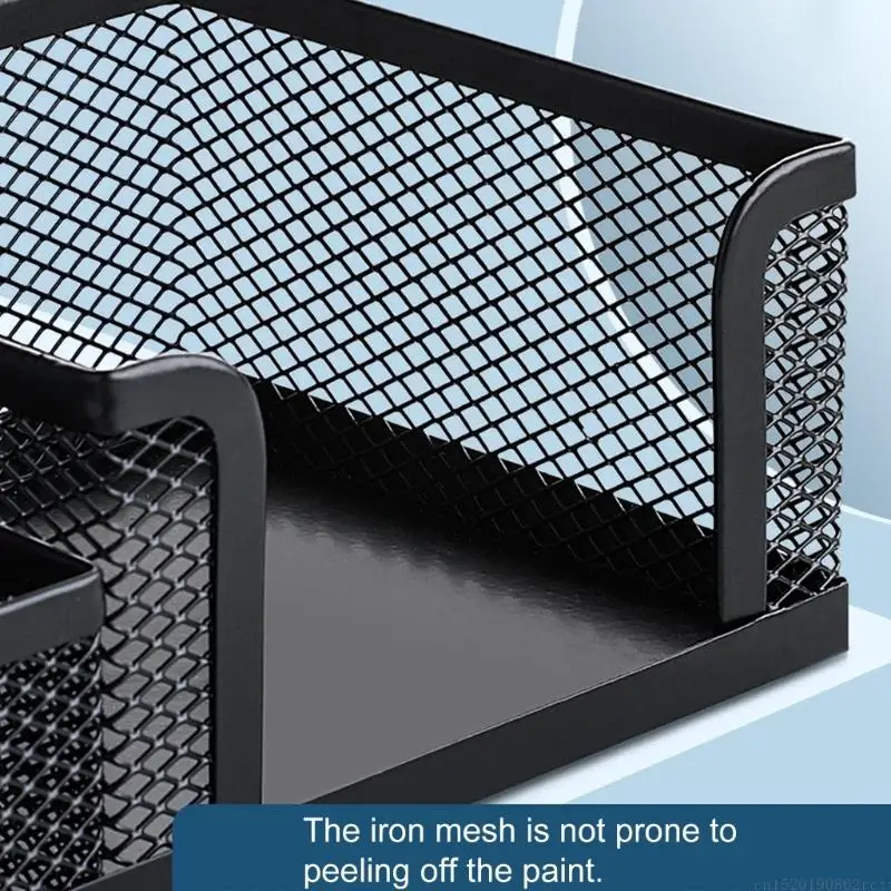 D5BB Multipurpose Metal Pen Stand Multi-Compartment Pen Storage Case Desktop Organiser for Home Offices Desk Organization