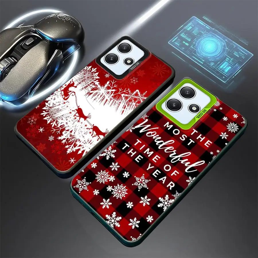 حافظة هاتف لهاتف Xiaomi Redmi Note 10s 11s 10 11 Pro 12 13 14 Pro Plus غطاء ناعم تصميم شجرة عيد الميلاد الرائعة #1