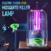 2025 New Electric Shock Mosquito Killer Lamp UV Light USB Charging Mute Trap Flies Bug Zapper Repellent Anti Mosquito Light