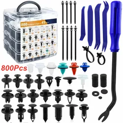 New 800pcs Auto Fastener Clip Kit Fender Rivet Clips Auto Body Push Retainer Pin Rivet Bumper Door Trim Panel Retainer Repair