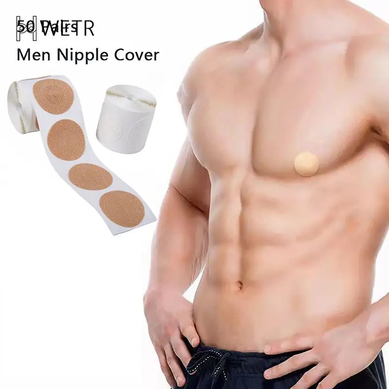 50 Pairs Men Nipple Cover Adhesive Stickers Bra Pad Women Invisible Breast Lift Bra Running Protect Nipples Chest