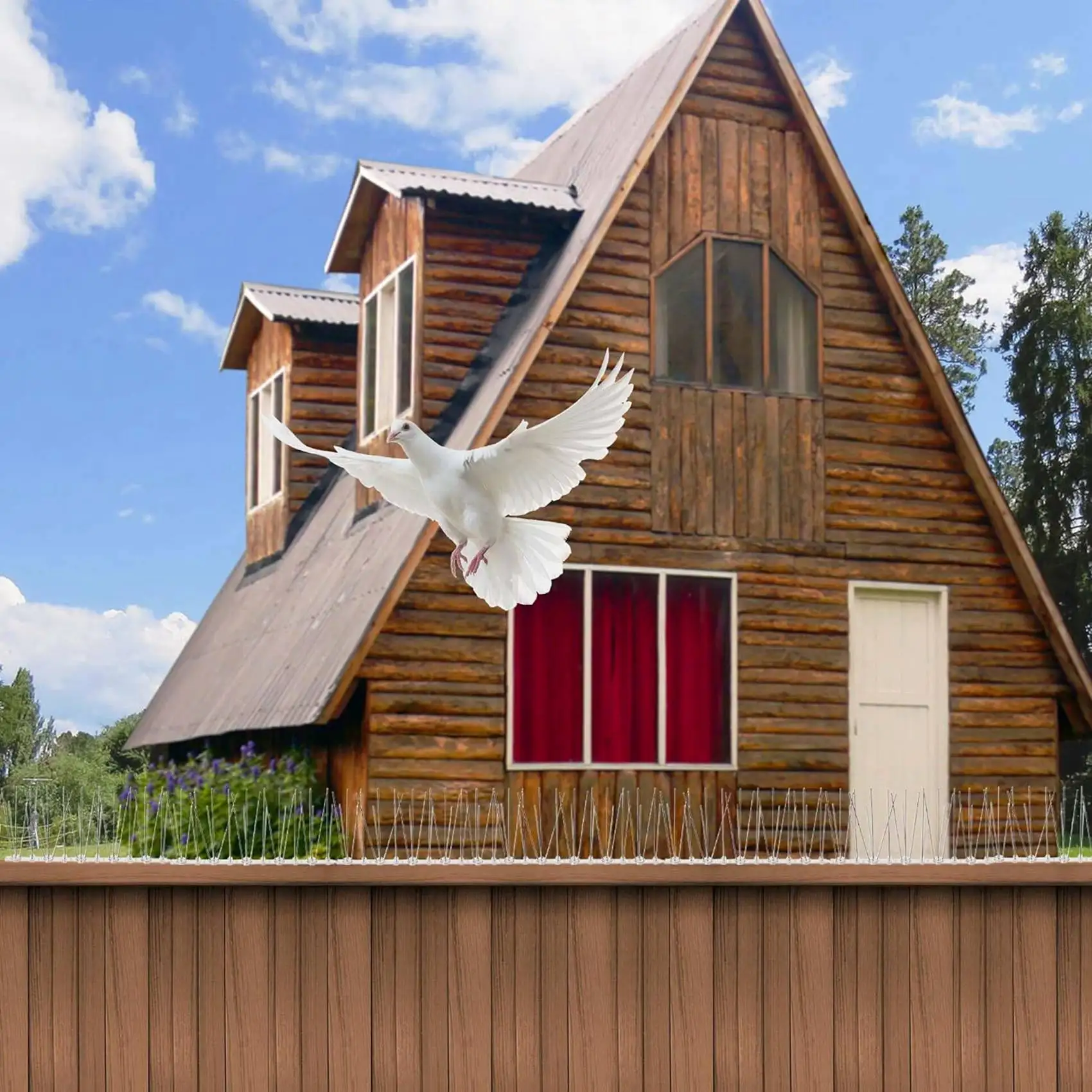 

A23P Птичьи шипы для голубей, маленьких птиц: прочный шип для забора против птичьего гнезда для снятия птиц, ворон, гладкий, 20 шт.