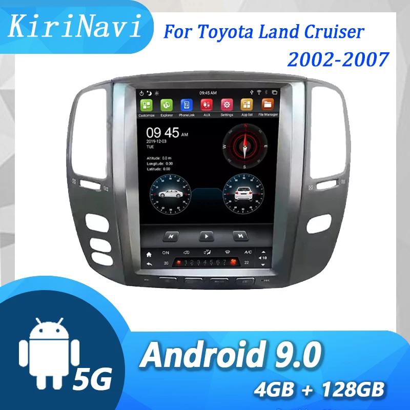 

KiriNavi For Toyota Land Cruiser LC100 Lexus LX470 2002-2009 Android Car Radio Automotivo Car Dvd Player Auto GPS Navigation 4G