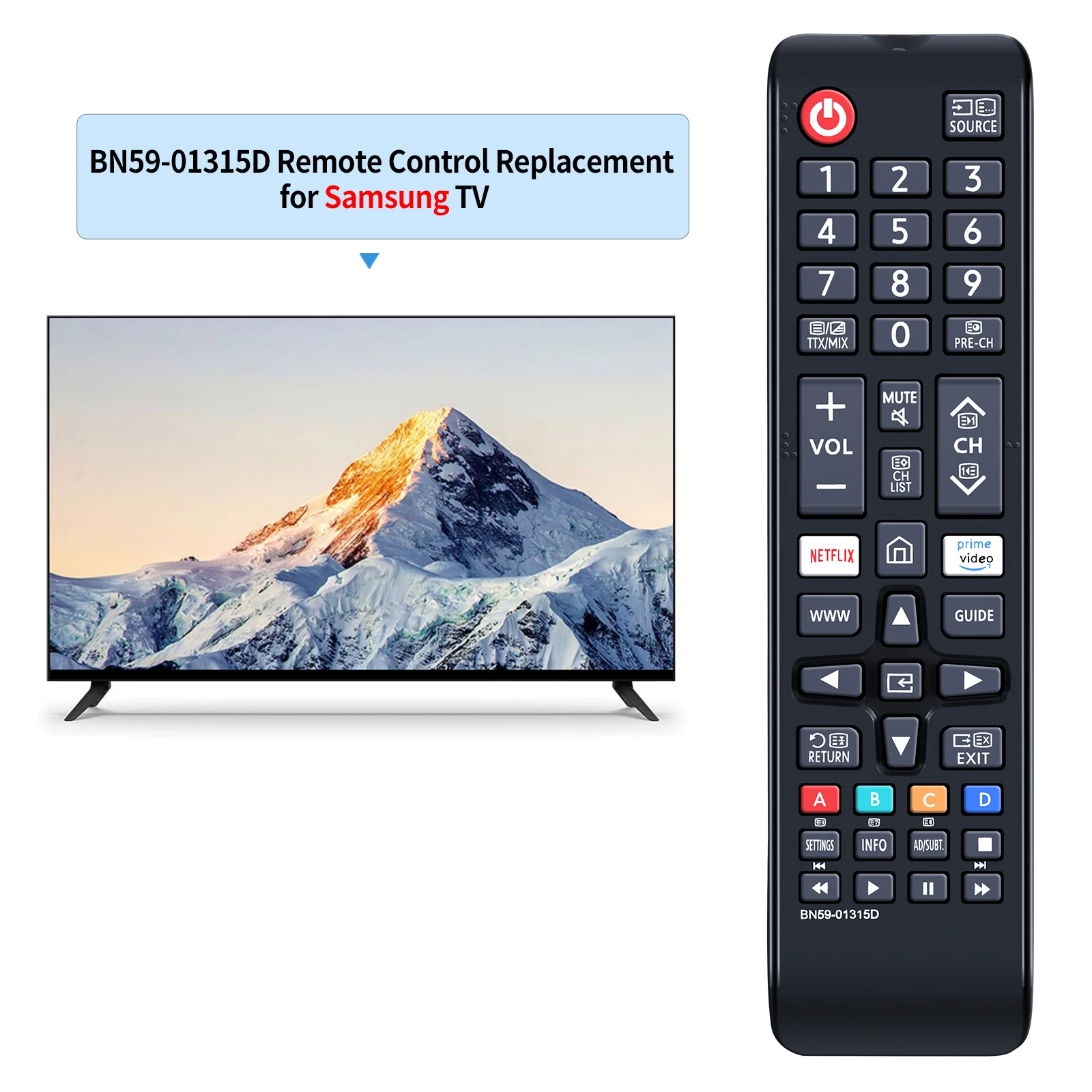 BN59-01315D control remoto para Samsung Series 7 RU7100 4K UHD TV UA43RU7100 UA49RU7100 UA50RU7100 UA55RU7100 UA75RU7100 UA43RU7100W UA50