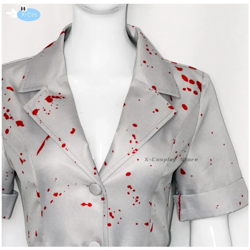 Zombie Krankens ch wester Cosplay Uniform Anime Silent Hill 2 Kostüm Blutfleck Kleid Hut Set Halloween Party Rollenspiel Terror Krankens ch wester Outfit