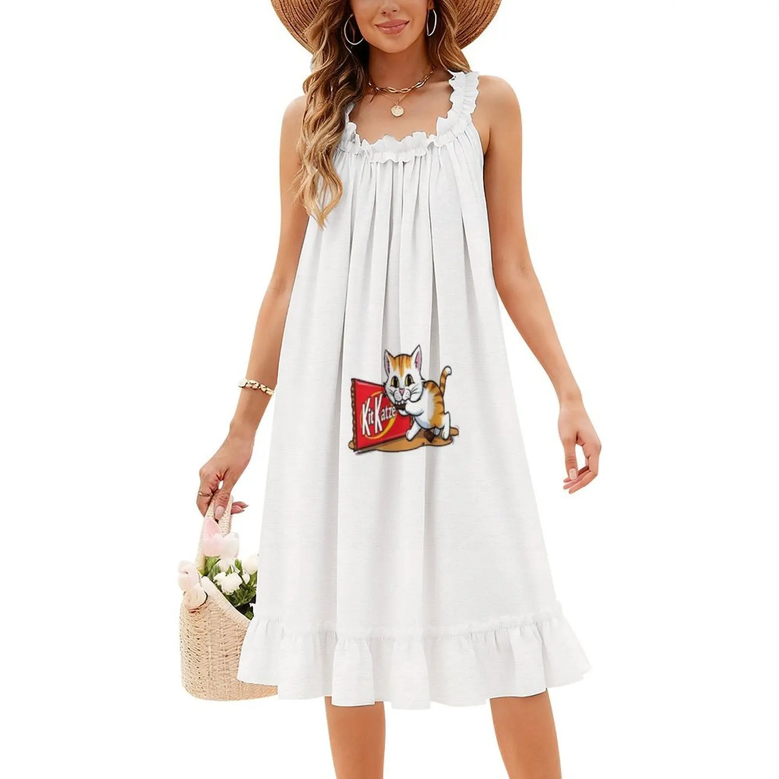 عدة Katze فستان بوهيمي عتيق بأكمام منتفخة أو خيارات بدون أكمام للنساء طقم فستان Katze Kit Katze Cat Kitkat Cats Evening #4