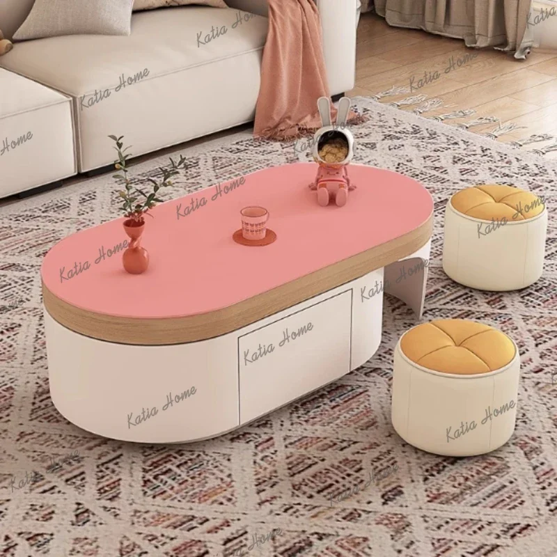 Factory Direct Manmade Board Bedroom Coffee Table Drawer Storage Center Living Room Coffee Tables Modern Luxury Table Basse Salo
