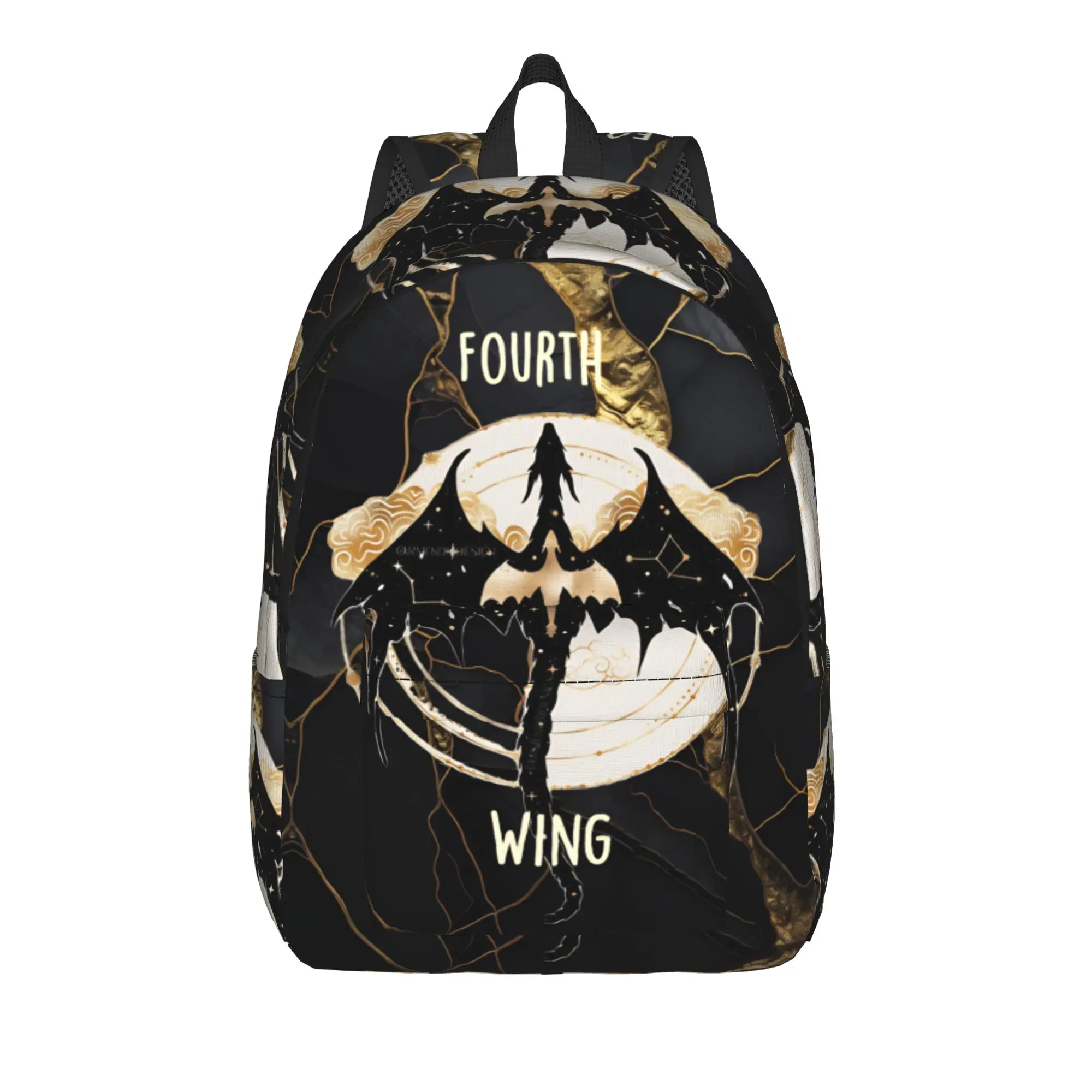 F-Fourth W-Wing Dragon Classical Backpack Sports Student Work  Daypack for Men Women College Canvas Bags