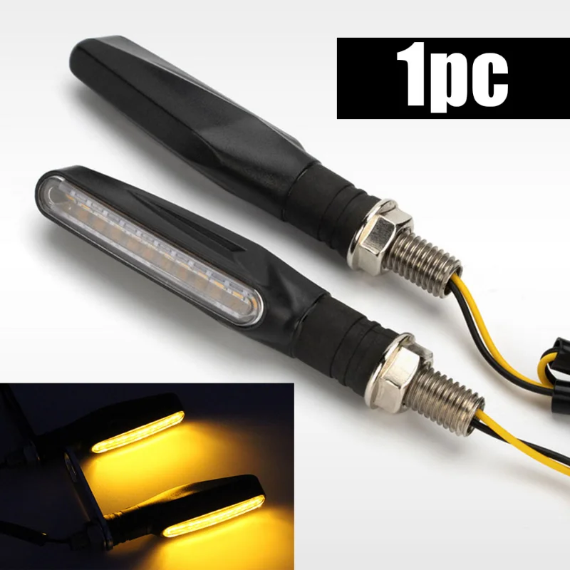 1PC Mini Motorcycle LED Turn Signal Lights Amber Flashing Light Blinker Turn Signal lamp 12V Moto Indicator Lamp Accessorie