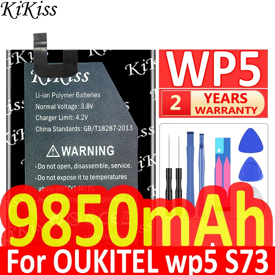 Batería KiKiss para OUKITEL WP9/WP8 Pro/WP8Pro/WP7/WP6/WP5000/WP5/WP2/WP12/WP10/WP1/S73/S75 batería + pista NO