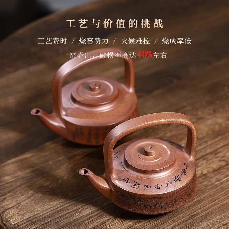 Wholesale Handmade High-End Tea Set With Decorative Elements Made By A Master Craftsman Using High-Quality Jadeite From Longyao