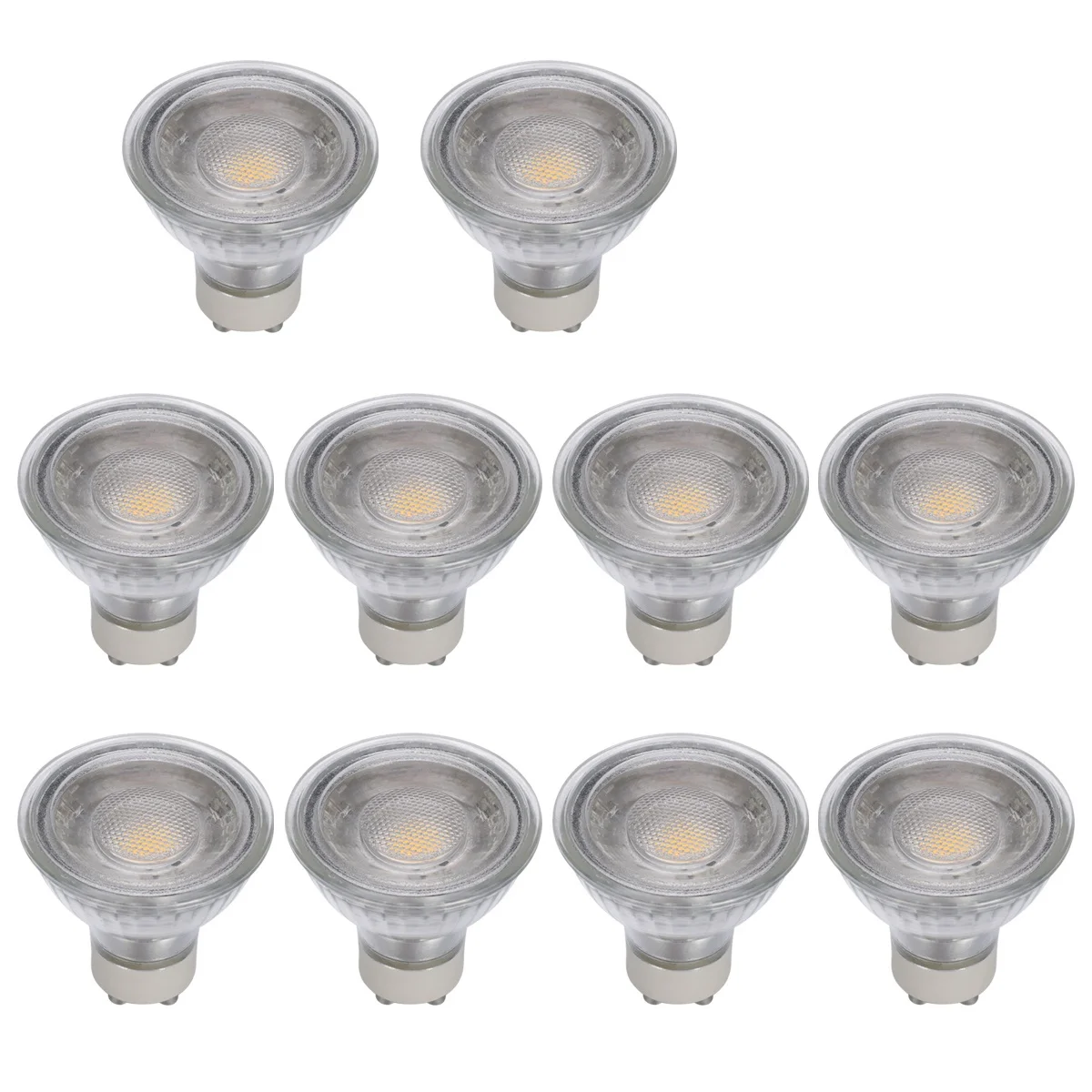 

Gu10 Cob LED Lamp Cup 5W 400Lm 3000K 38 Beam Angle Energy Efficient Eye Protection Long Lifespan Gu10 Reflector Light Bulb