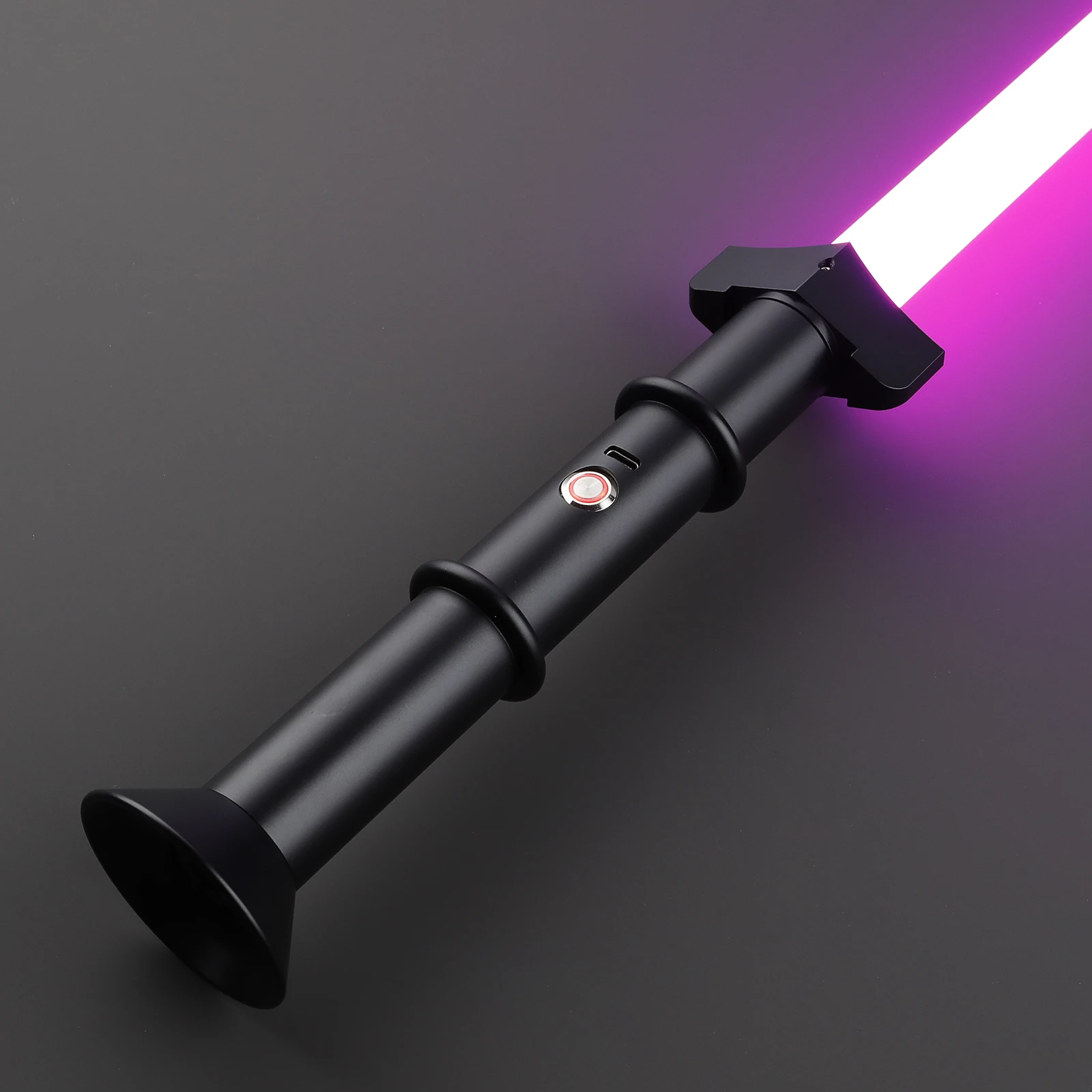 DamienSaber Sensitive Smooth Swing Lightsaber Heavy Dueling Light Saber Metal Hilt Infinite Color Changing with 34 Sound Fonts
