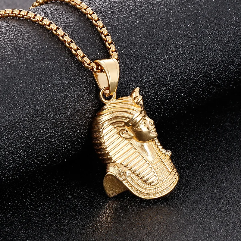 KALEN Hip Egyptian Pharaoh Pendant Necklace Stainless Steel 304 Jewelry