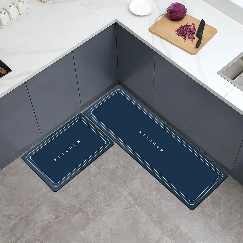 VIKAMA Diatomaceous Earth Kitchen Floor Mats Non-slip Bottom-absorbing Floor Mats Quick-drying Washable Bathroom Floor Mats