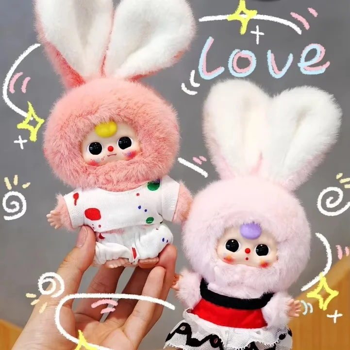 

new Baby Three mini Macaron Little Rabbit Series Vinyl blind box Tide Play Ornament Pendant Creative Cute Doll Toy girl Gift