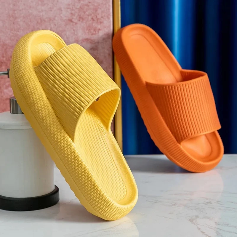 Xiaomi Thick Platform Cloud Slippers Women Indoor Bathroom Slides Soft EVA Anti-Slip Home Floor Slides Ladies Summer Shoes