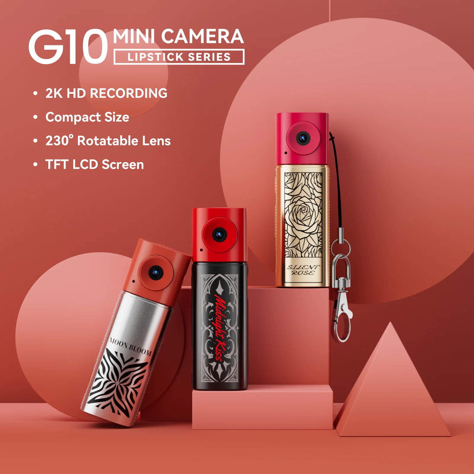 1080P HD Mini Thumb Camera Rotatable Flip Selfie Screen Auto Focus Portable Small Video Recorder Pocket Recording Device With La